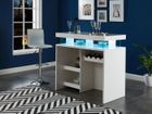 VENTE-UNIQUE Meuble de bar avec LEDS en MDF blanc laqué - FABIO II