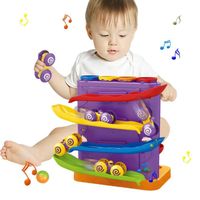 Jouets de Éveil bebe,Circuit de Voiture Jouet pour Enfant de 1 2 Ans avec Marteau et Balle Jouets Éveil Montessori