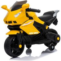 Moto électrique enfant KIDI BIKE - Jaune - Autonomie 1 à 2 heures - A partir de 36 mois - Jusqu'à 25 Kg
