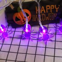 Halloween violet araignée guirlande lumineuse LED 1,5 mètres