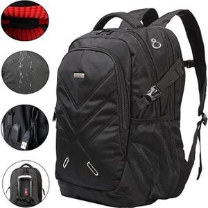 11€03 sur UtoteBag Sac à Dos Ordinateur 17.3 Pouces Imperméable Sacoche PC  Portable Sacs a Dos Grande Capacité Sac à Dos de Voyage avec Cha - Sacs à  dos pour ordinateur portable - Achat & prix