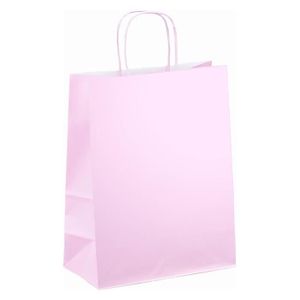 moyen 22 cm x 31cm x 10cm 10 x sacs en papier rose avec poignée torsadée