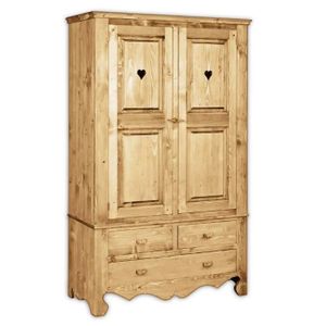 Armoire En Bois Massif 3 Portes Achat Vente Pas Cher