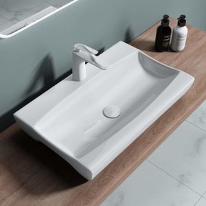 Homelody Vasque Salle De Bain Lavabo Vasque En Ceramique Blanc Vasque A Poser Ovale Avec Bonde Siphon Lave Main Haut De Gamme Achat Vente Lavabo Vasque Homelody Vasque A