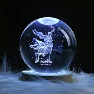 VEILLEUSE Lumière Boule Cristal Constellation,3D Créatif Cri