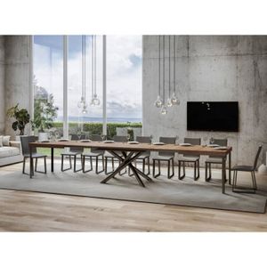 Table de cuisine - Table extensible Salomone en bois massif