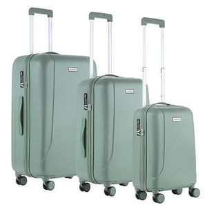 SET DE VALISES CarryOn Skyhopper Série de valises TSA - Série de 3 trolleys - OKOBAN - Doubles roues - Olive