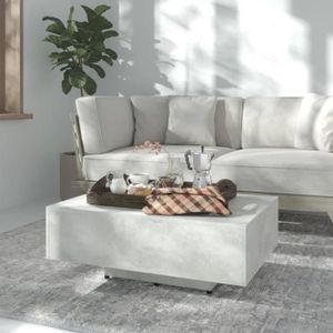 TABLE BASSE Table basse - Aggloméré - Gris béton - Contemporain - Design