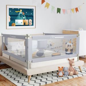 BARRIÈRE DE LIT BÉBÉ 150 x 76cm Barrière de Lit Bébé Gris, Barrière de 