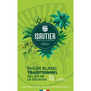 RHUM Isautier - Rhum blanc traditionnel - 49,0% Vol. - 