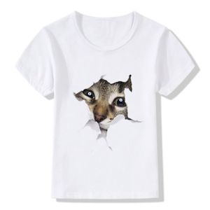T-SHIRT T shirt Garçon et T shirt Fille 3D chat Manches Co