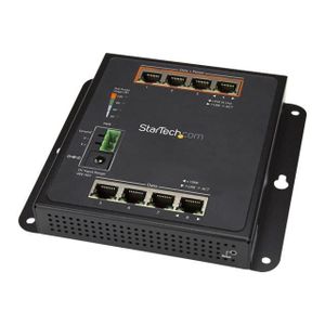 SWITCH - HUB ETHERNET  STARTECH Switch Gigabit Ethernet géré à 8 ports RJ45 (4 PoE+) - Commutateur réseau industriel à fixation murale - Switch réseau