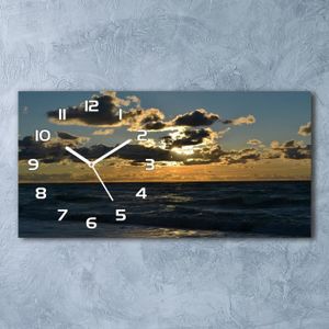 HORLOGE - PENDULE Tulup Horloge Murale Design 60x30cm Impression Mod