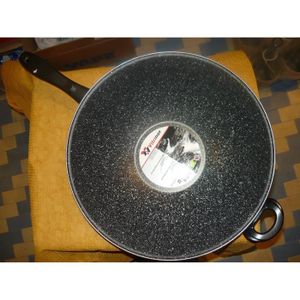 Wok en fonte I Ø 35,5 cm I Poêle wok, poêle en fonte I Compatible  induction366 - Cdiscount Maison