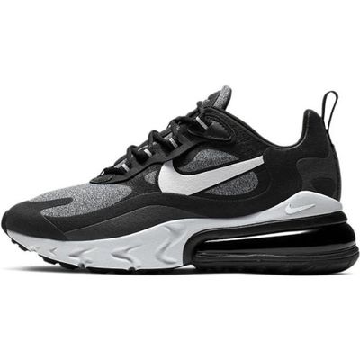 Basket Nike AIR MAX 270 REACT Femme Noir Gris Empeigne en textile Noir Cdiscount Chaussures
