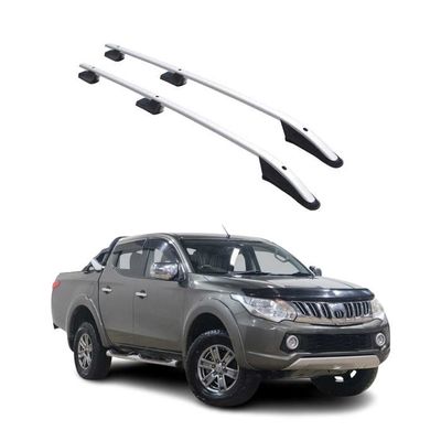 Barres De Toit Transversales Aluminium Pour Mitsubishi L200 2015-2019 - Gris, 75 Kg Charge - Rails Surélevés