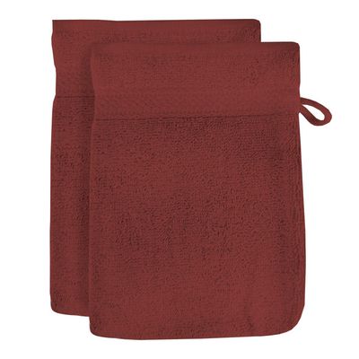 Lot de 2 gants de toilette 16x21 cm EFFICIENCE PURE vert Eden - Maison