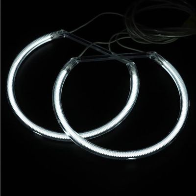 Tbest Ensemble LED Antibrouillard Universel 3 Pouces - Angel Eyes DC 12V Haute Luminosité IP65 Étanche Pour Voiture