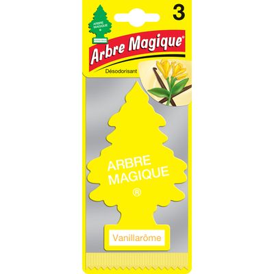 Désodorisant Auto - ARBRE MAGIQUE® - Vanillarôme - Jaune - Vanille - Bus - Auto