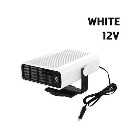 Chauffage D'appoint Voiture 12V - Ventilation Chaude Ou Froide, Rotation 360°, 3 Sorties D'air, 150W