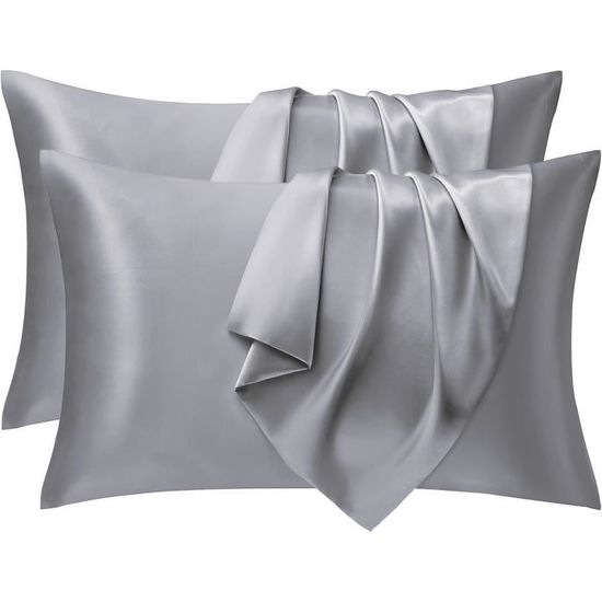 Grace Lot De 2 Taies D'oreiller En Satin De Soie Pour Les Cheveux Et La