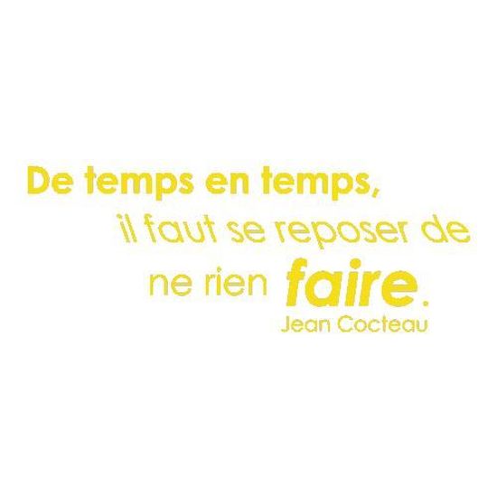 Stickers Citation Jean Cocteau Ref T Mk1060 Jaune 28x75 Cm Achat Vente Stickers Bientot Le Black Friday Cdiscount
