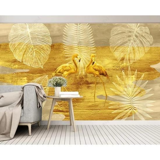 MIWEI Wallpaper Papier Peint Panoramique Branche En Relief Beige Papier