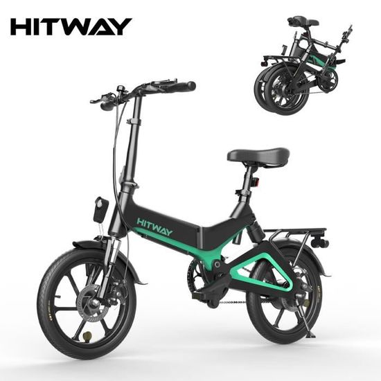 HITWAY Vélo Électrique Pliable, Vélo assistance électrique 25km/h | Batterie amovible 7.5Ah 250W | 3 Modes vitesse | Autonomie 45km
