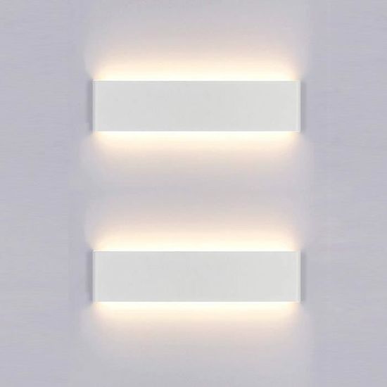 APPLIQUE DINTERIEUR Yafido 2x Applique Murale Interieur LED 30CM Lampe Murale Blanc Chaud 10W Luminaire Mural Moderne AC 220V po154