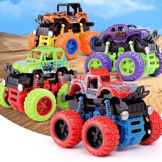 Lot De 4 Mini Voitures Jouets Pull Back – Modèles De Bus Et Véhicules – Cadeaux Éducatifs Pour Enfants (Garçons Et Filles) – Dès 14 Ans