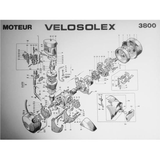 Nomenclature D'époque Pour VELOSOLEX 1010 - Pièces Moteur Et Cycle, Cadre 660 (1957)