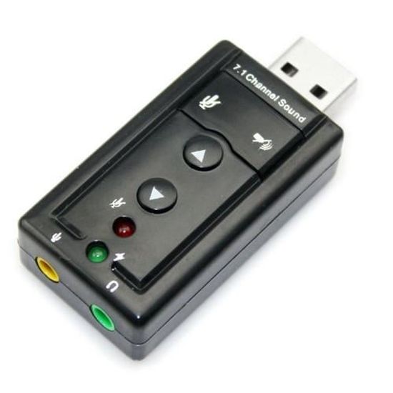 Ogquaton Adaptateur audio USB Carte son 3D 7.1 USB Robuste et économique 