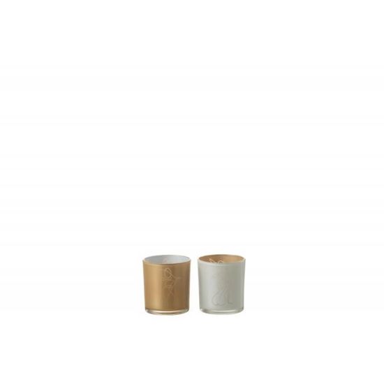 Purity Lot De 2 Mini Photophores Marocains En Verre Multicolore - Lanternes Ambiance Bougie