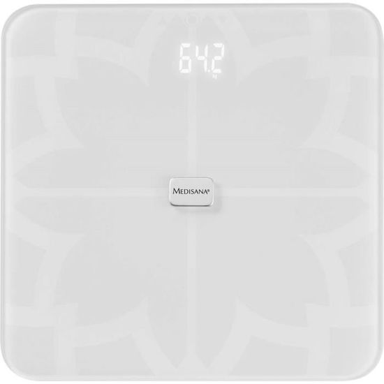 Pèse-personne d'analyse corporelle MEDISANA BS 450 CONNECT Blanc - Jusqu'à 8 utilisateurs - Bluetooth®