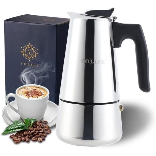 Cafetière italienne à filtre en acier inoxydable 300 ml[370
