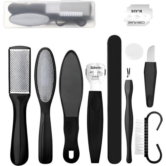 Cutter Pédicure Noir BAOL - Élimine Peaux Mortes Et Cors, Livré Avec 10 Lames, Neuf