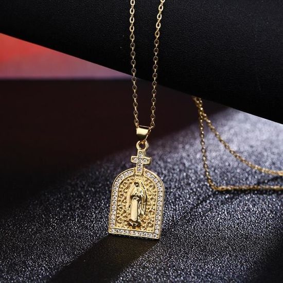 Sainte Therese De Lisieux Médaille Miraculeuse Pendentif Vierge Marie Maria Collier Pour Homme Et Sainte Rita