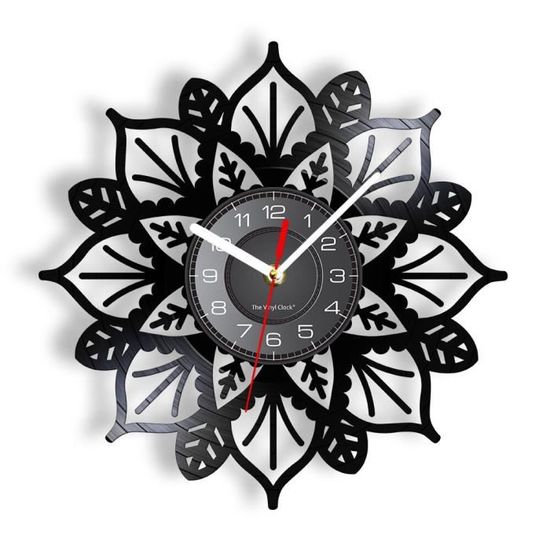 Horloge Murale Moderne Aurora 30cm Or Et Noir - Pendule Silencieuse Verre Trempé Pour Salon, Cuisine, Salle De Bain
