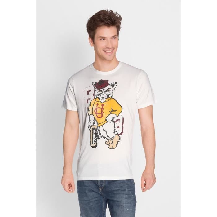 CAMPS T-shirt Manches Courtes - Homme - Beige écru