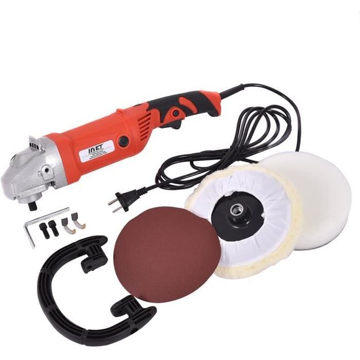 Giantex Kit Polissage Voiture 1500W Polisseuse Lustreuse Tout-en-un avec Fonction Travail Continu , 6 Vitesses de Rotation