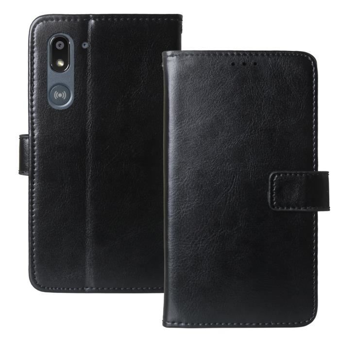 JYT Noir Flip Cuir Housse Coque Pour Doro 8050 Étui Couverture Case Portefeuille Cover Antichoc