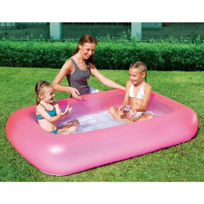 Piscine rectangulaire gonflable enfant bébé Piscine sur le sol Jardin baignoire gonflable bébé Piscine enfant petit 165*104*25cm