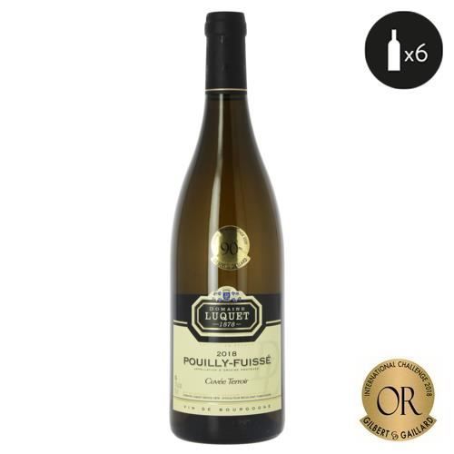 6 bouteilles - Vin blanc - Tranquille - Domaine LUQUET Depuis 1878 Cuvée Terroir Pouilly-Fuissé Blanc 2018 6x75cl