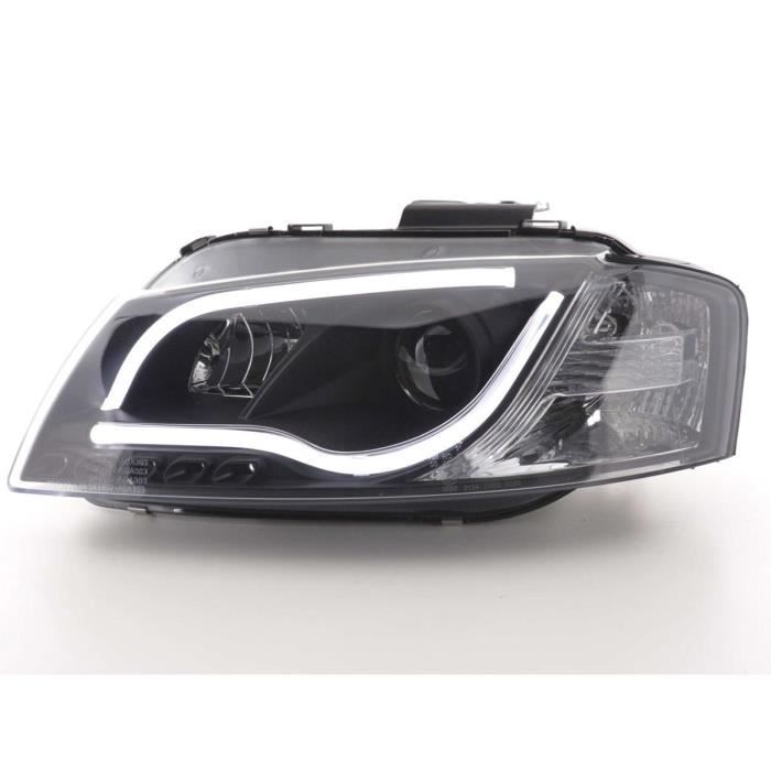 Paire de feux phares Daylight Led Audi A3 8P/8PA 03-08 Noir