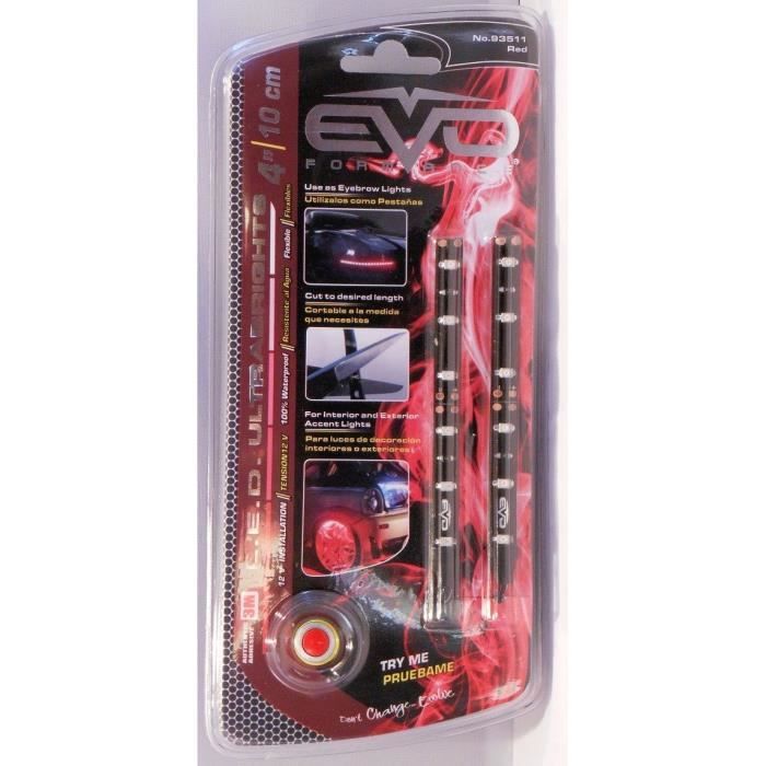 Bande LED rouge ultrabrights 10 cm EVO