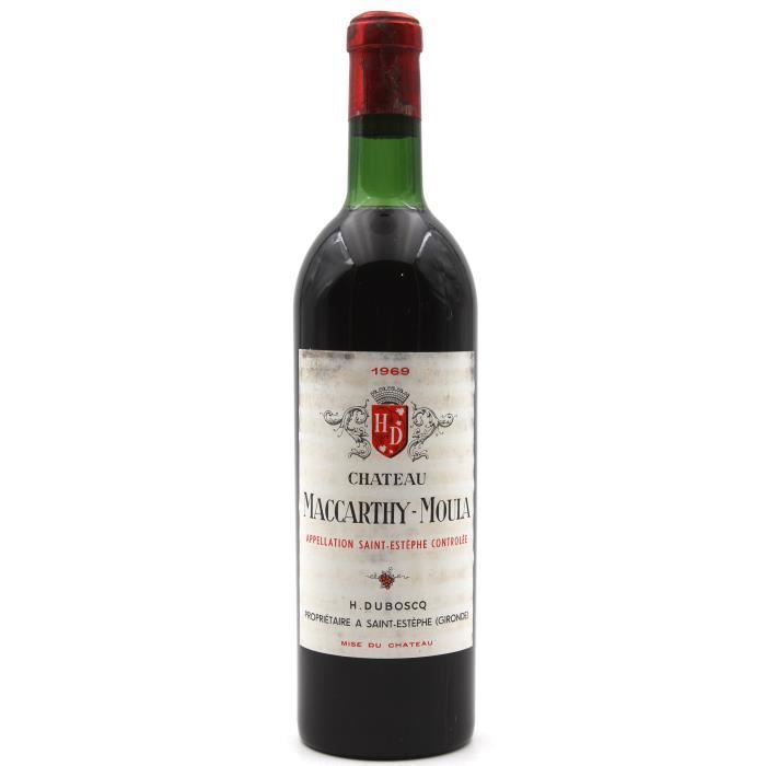 Château Maccarthy-Moula 1969 Vin Rouge 75cl AOC Saint-Estephe