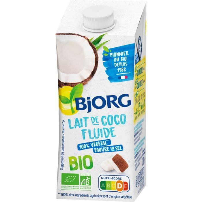 Lait de coco cuisine bio 200 ml Bjorg