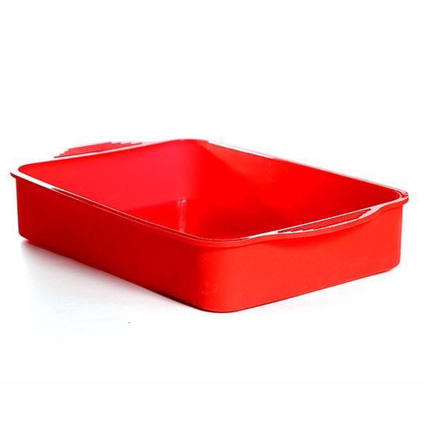 Plat à gratins et lasagnes en silicone - Rouge