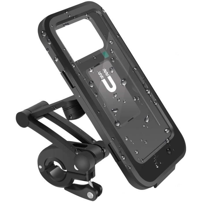 Support de Téléphone Portable vélo,Support Téléphone Vélo Etanche 360 Degrés Support Moto Guidon de Vélo Support pour Smartphone