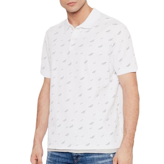Polo Guess Unlimited logo Blanc Homme